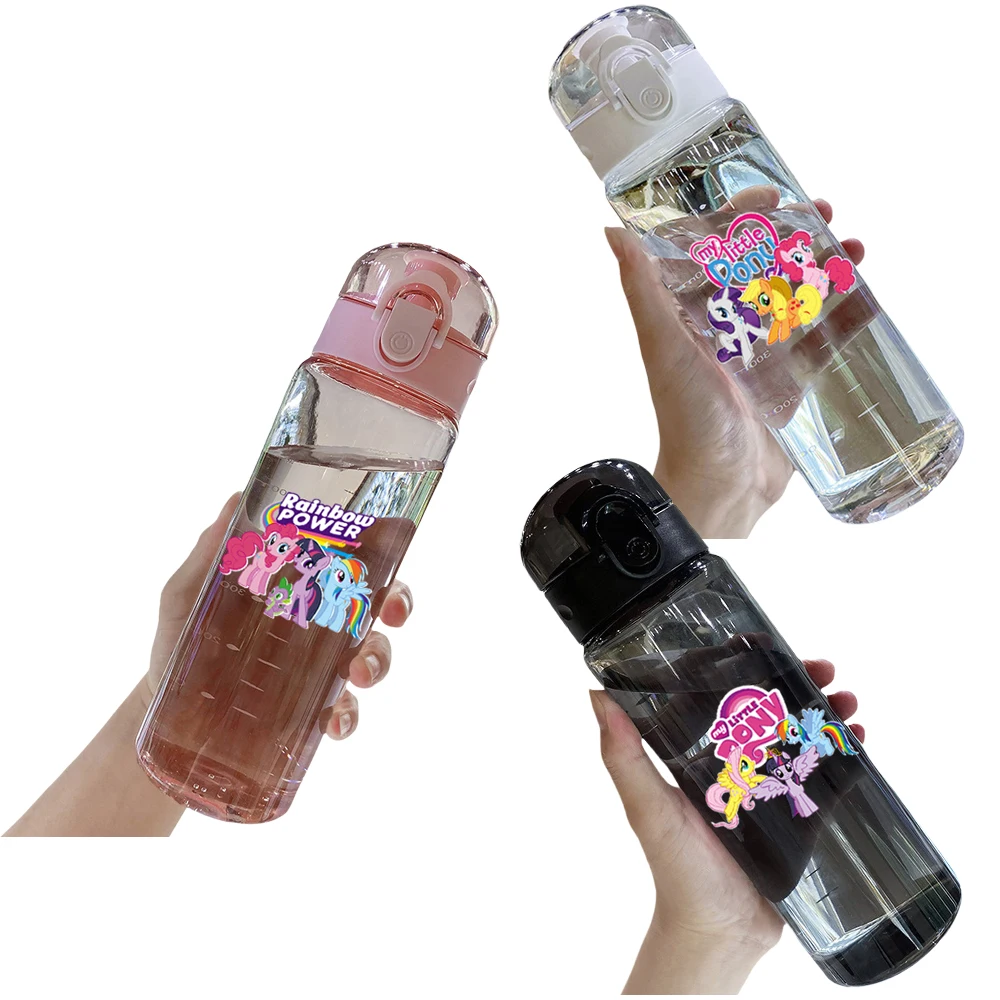 Anime Cartoon Water Cup My Little Pony Pinkie Pie Twilight Sparkle Fluttershy Portable Large Capacity Water Bottle Plastic Cup