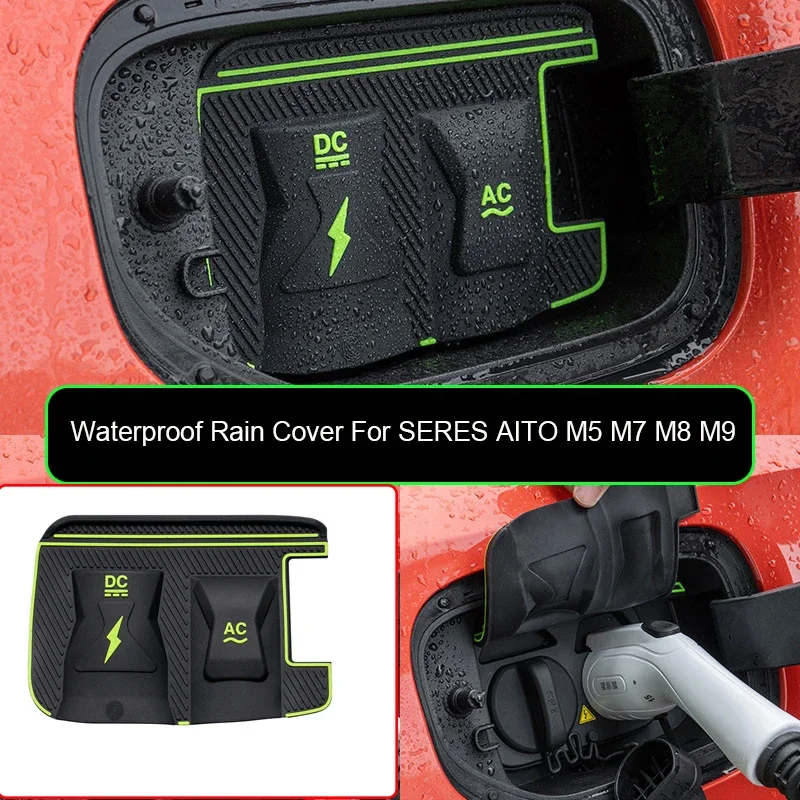 

New Energy Car Charging Port Waterproof For SERES AITO M5 M7 M8 M9 2024-2026 Protector Cover Gun Rain Cover Auto Accessory
