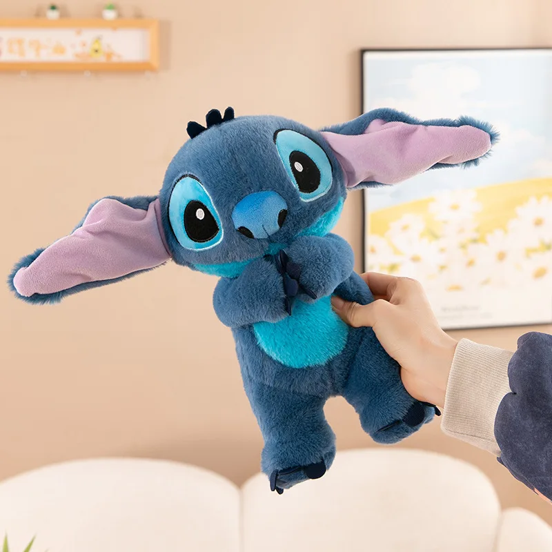 32 cm Stitch Peluche Anime Peluche Kawaii Cartoon Stitch Doll Ear Moving Doll Simpatico cuscino Festival Giocattolo di Natale per bambini