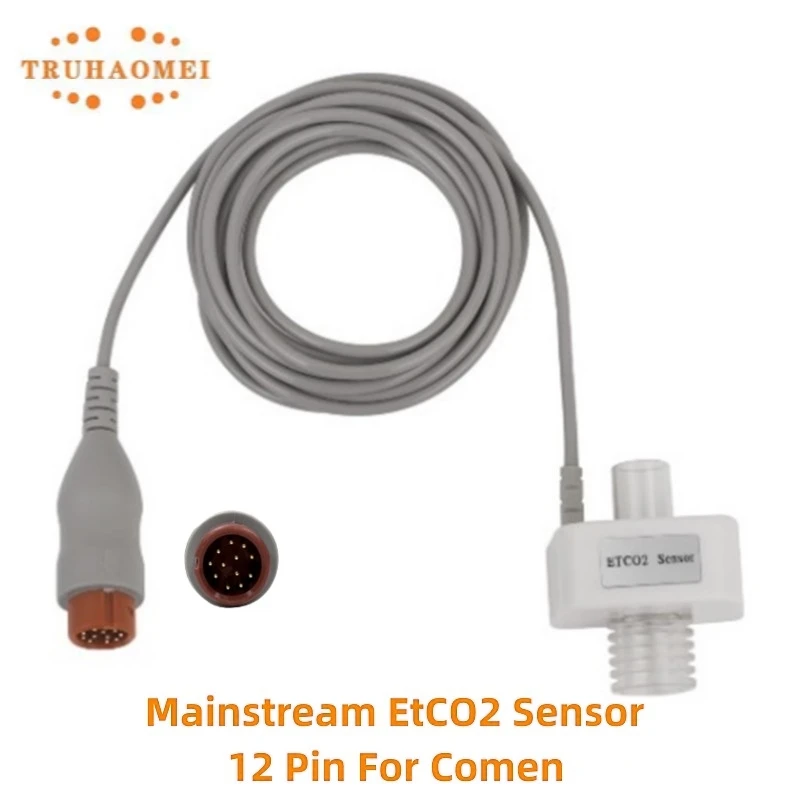 

Mainstream EthCO2 Sensor Capnograph CO2 Module для Comen Monitor 12-контактный протокол Respironics 232 или Ma-si-mo