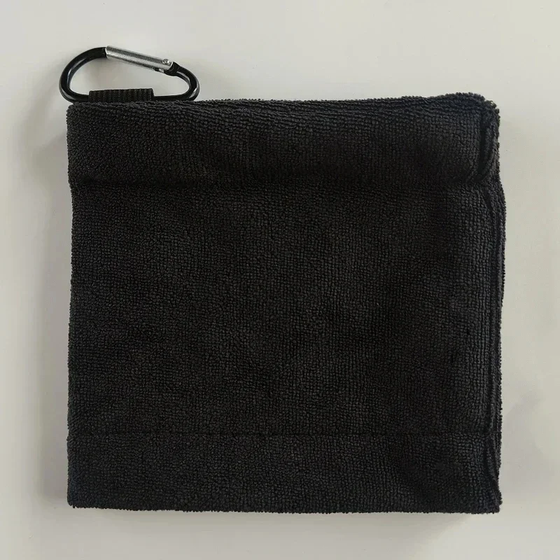 14*14cm Golf Towel High Water Absorption Carabiner Hook Sweat-Absorbent Wiping Cloth for Cleaning Golf Club - view 4