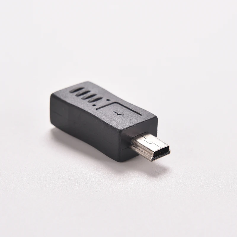 Micro USB żeńskie na Mini USB męskie złącze Adapter konwertera do telefonów komórkowych MP3