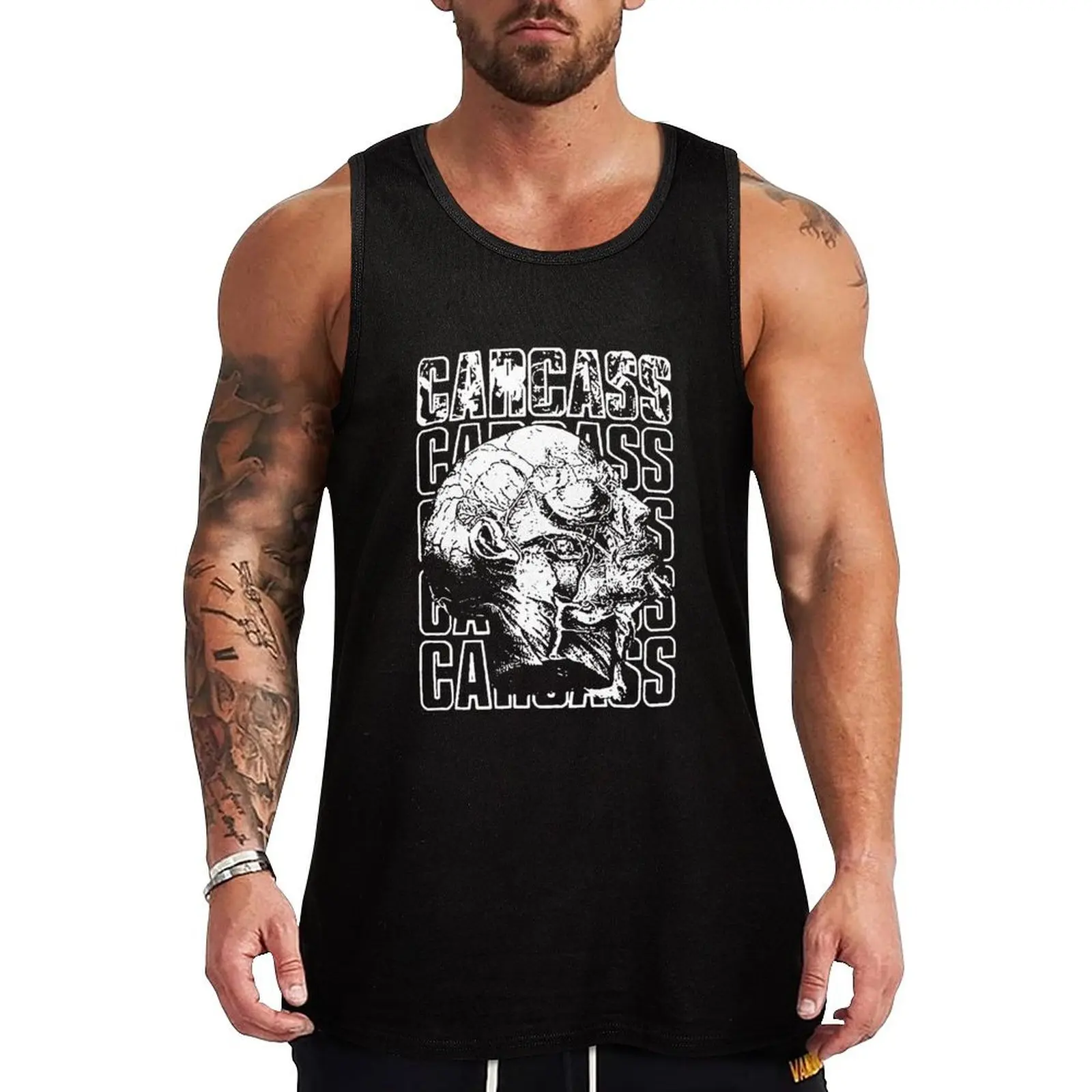 carcassRS2 - carcass band trending#1 Tank Top T-shirt male T-shirt Men's gym Top summer