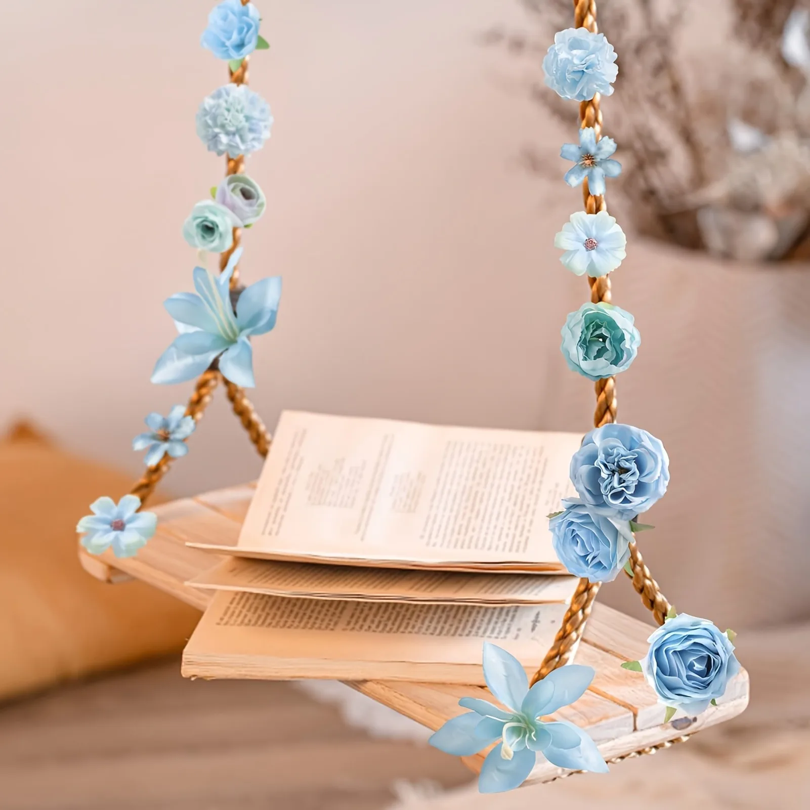 47 Stück gemischte künstliche Blumen aus Seide, künstliche Blumen für Heimdekoration, Hochzeitsdekorationen, Ornamente, DIY-Bastelgeschenke, Girlanden-Zubehör – Detail 4