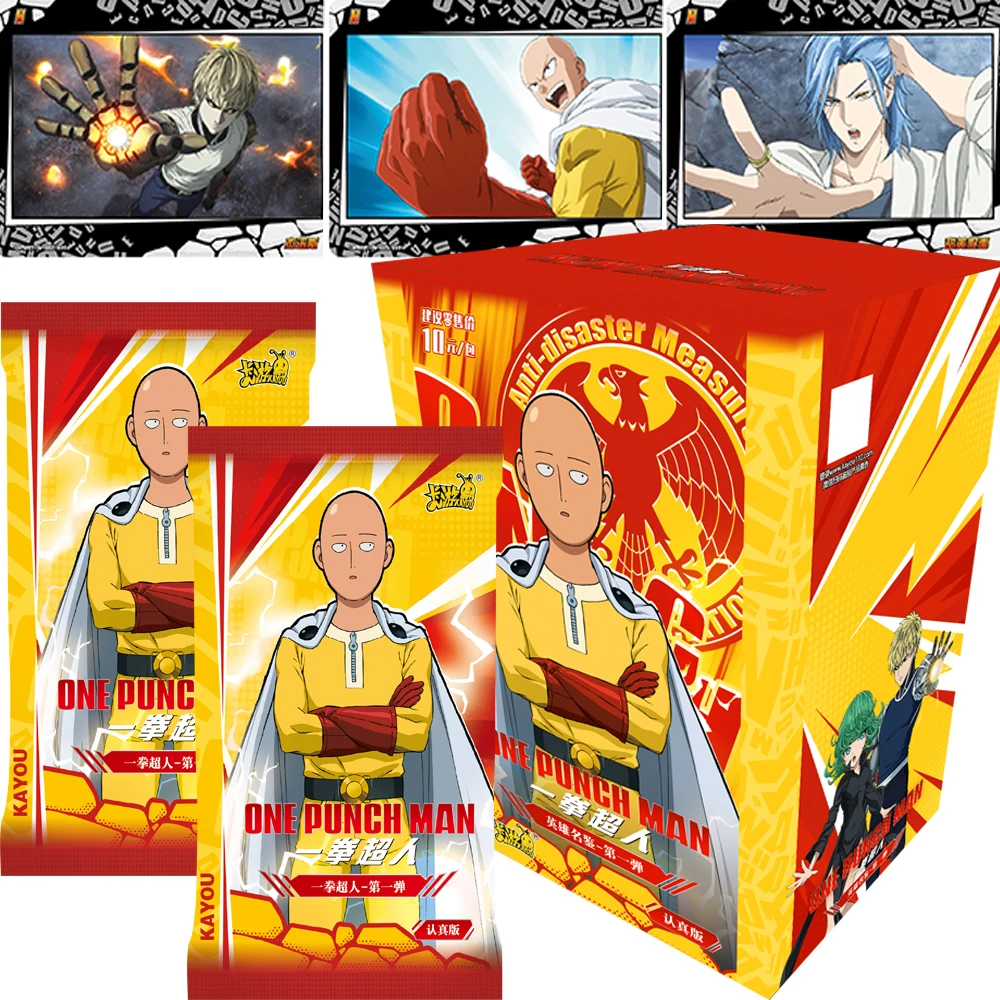 KAYOU Wholesale One Punch Man Collection Cards Saitama Terrible Tornado Genos Character Colorful Comic Cards Children Toys Gifts