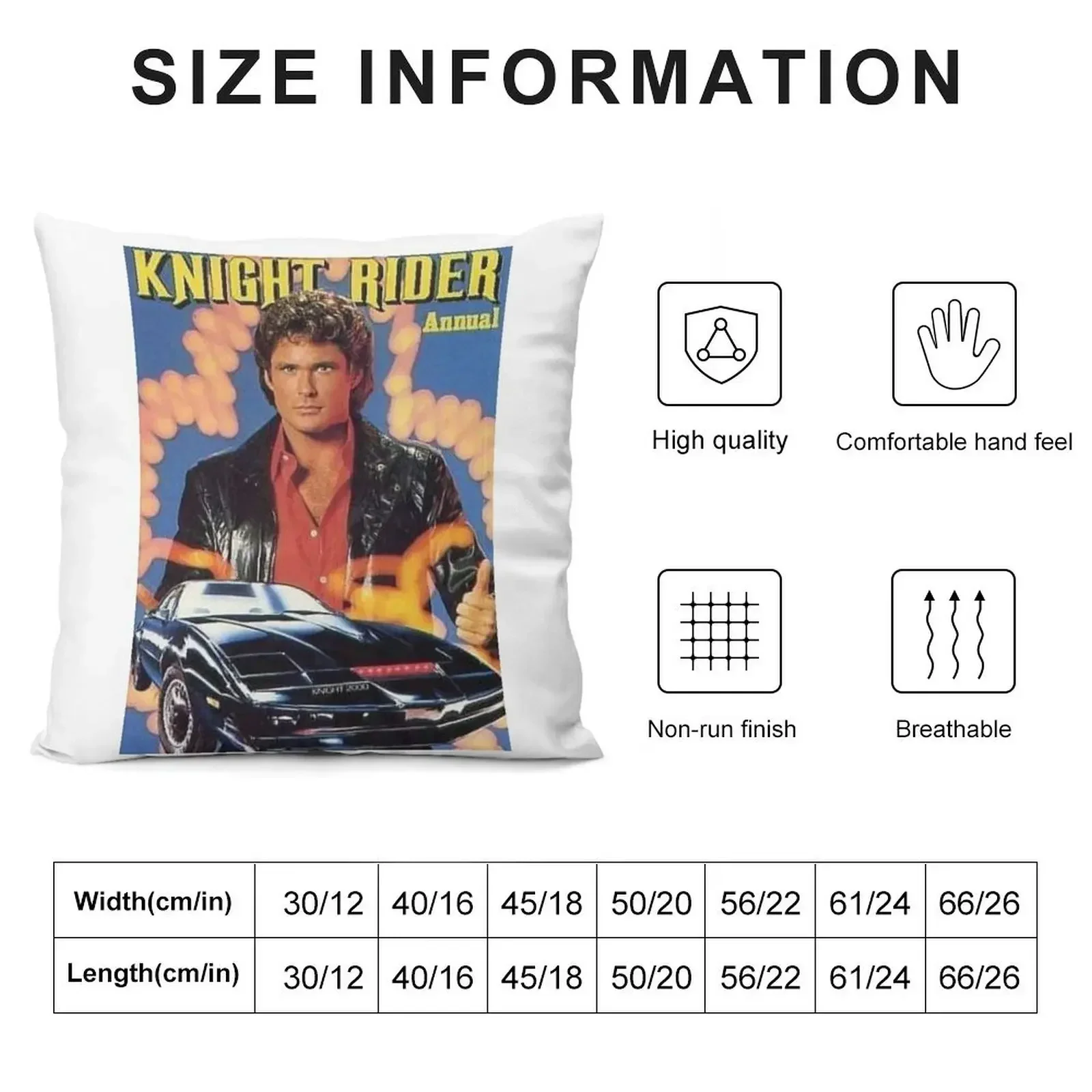 David hasselhoff with kitt in Knight rider Throw Pillow sleeping pillows christmas pillow case luxury home accessories pillow