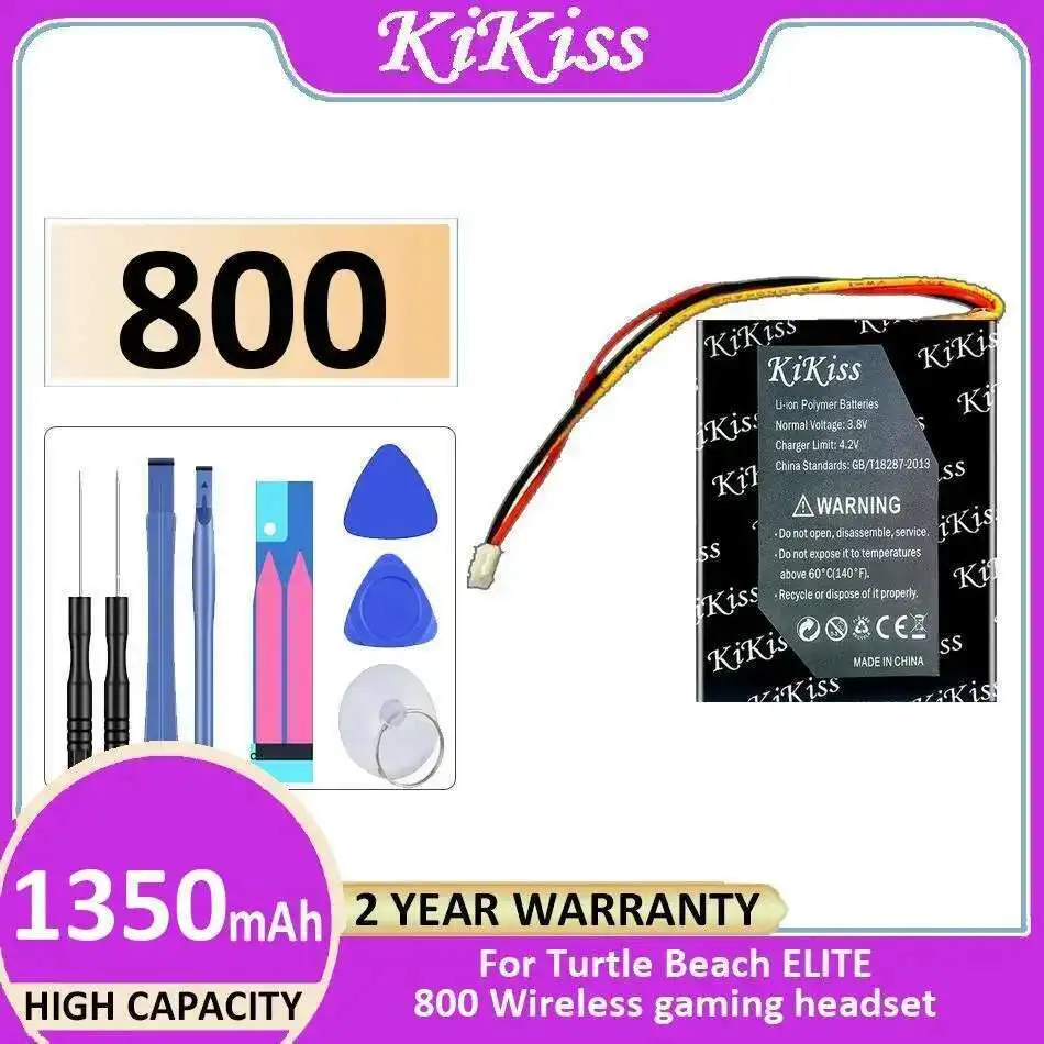 

1350Mah Environmentally Friendly High Performance Headset Battery For Turtle Beach Elite 800 Wireless Gaming