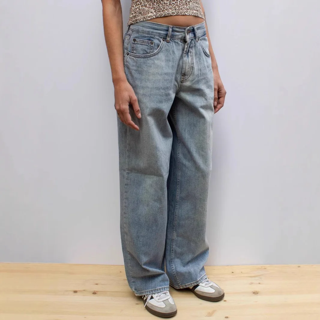 

Spring and Summer High Waist Straight Jeans Women | Instagrammable Floor Length Trousers | Body Shaping Wide Leg Work Chic Pants