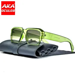 AKA OCULOS-Gafas De Sol cuadradas Para Hombre y mujer, lentes De marca De lujo, Retro, espejo, 2022