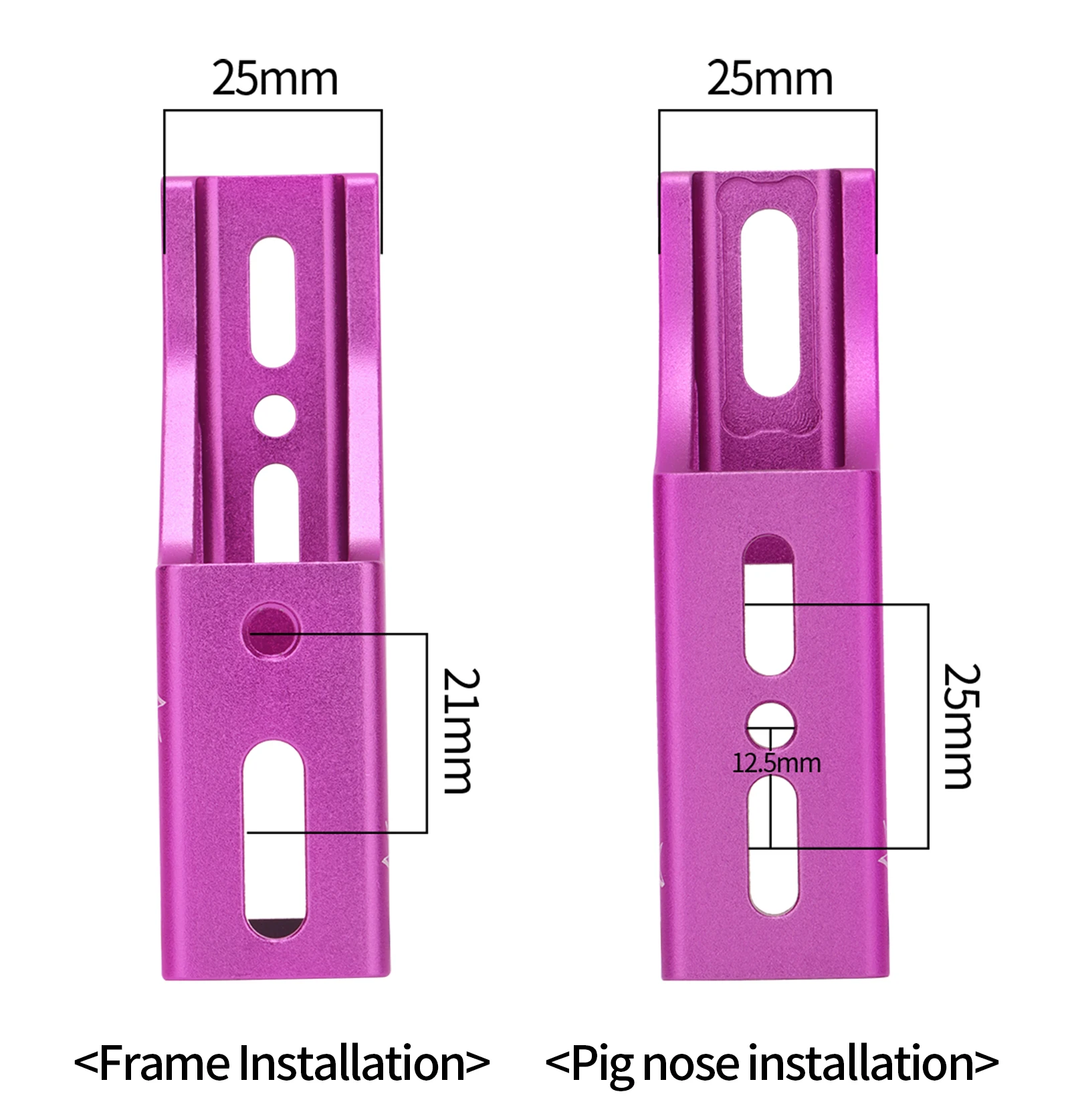 MEROCA Faltrad-Fronttasche, erhöhte Basis, Aluminiumlegierung, vorderer Träger, Mount-Adapter, Raiser für Dahon Brompton Faltrad – Detail 8