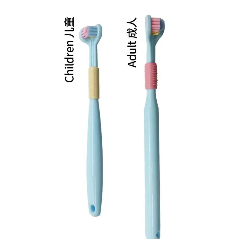 Household 3-Sided Toothbrush For Adults And Kids Deep Cleaning Toothbrush