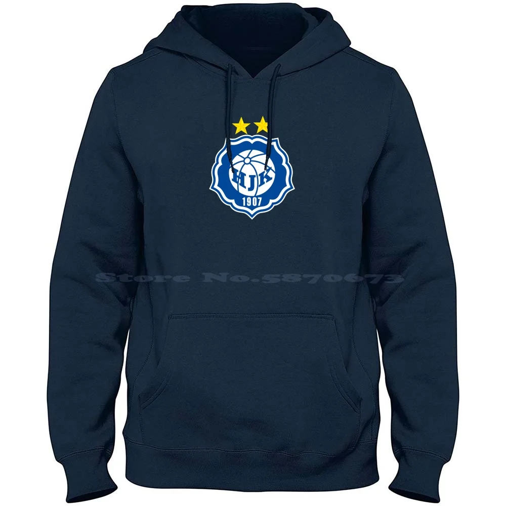 Hjk Helsinki Logo 100% Cotton Hoodie