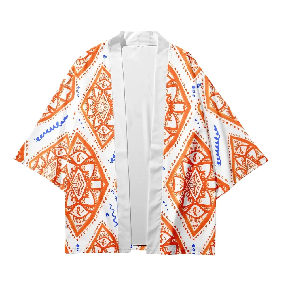 Men's Japanese Kimono Women Traditional Forest Pattern Casual Jacket Fashion Kimono Cardigan Beach Shirt Summer Loose Bathrobes