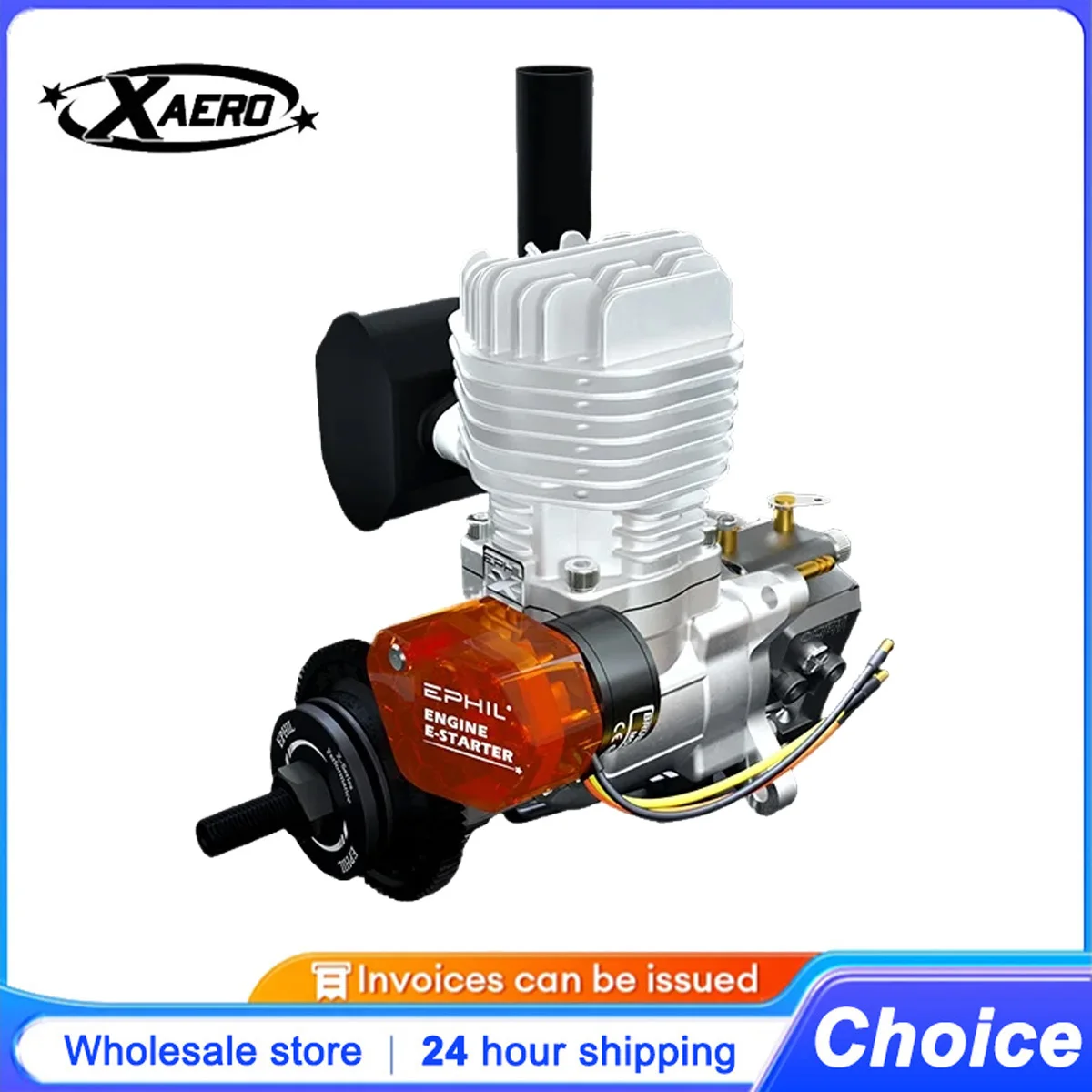 

EPHIL XG-20cc-S PRO Свеча накаливания и газовый двигатель с электрическим запуском, боковая выхлопная система для радиоуправляемых самолетов