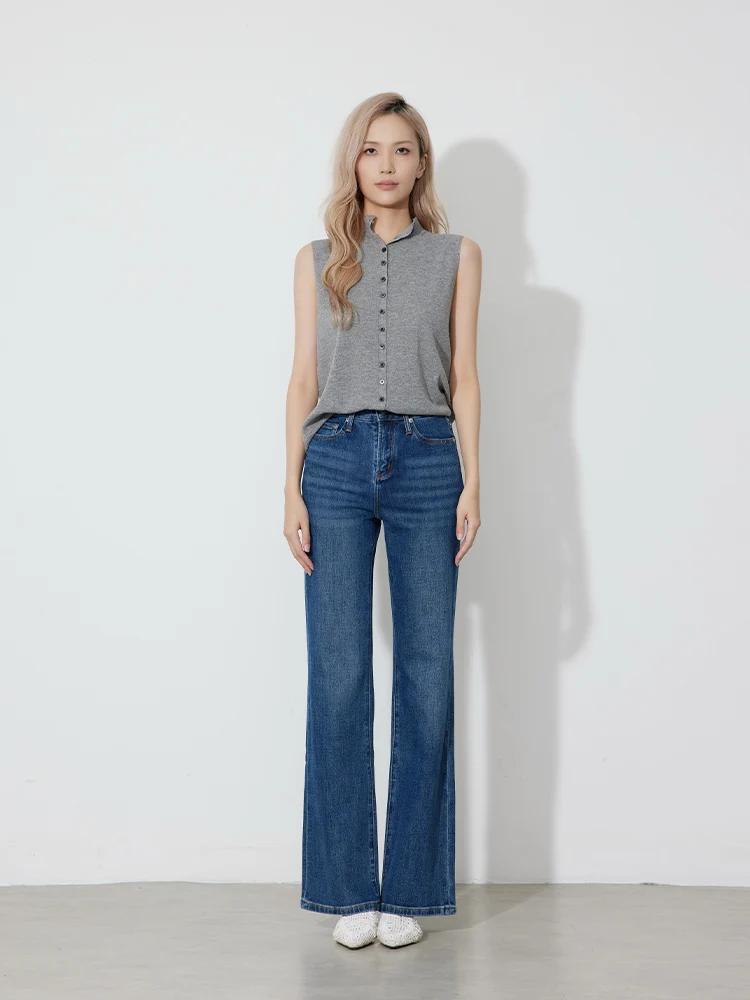 

Джинсы женские прямые с высокой талией, новинка осени, RUGOSAM RB070, из хлопковой ткани, для девушек