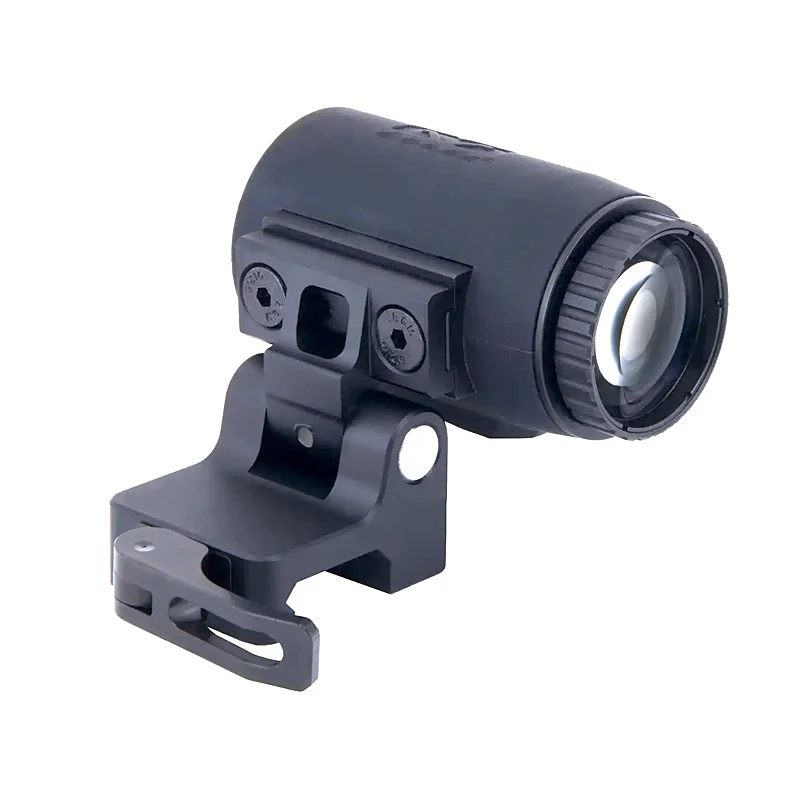 Tactical MMX3 3X Magnifier Scope Aluminum Lightweight Compact Hunting Rifle Optics With Flip to Slide Mount