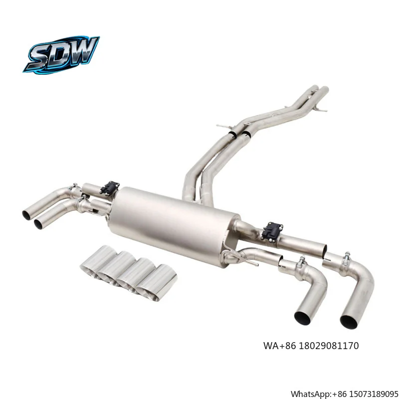 

Модифицированная выхлопная система для S3, S4, S5, RS4, RS5, SQ8, SQ5 из нержавеющей стали с зеркальной полировкой, опционально с дистанционным управлением.