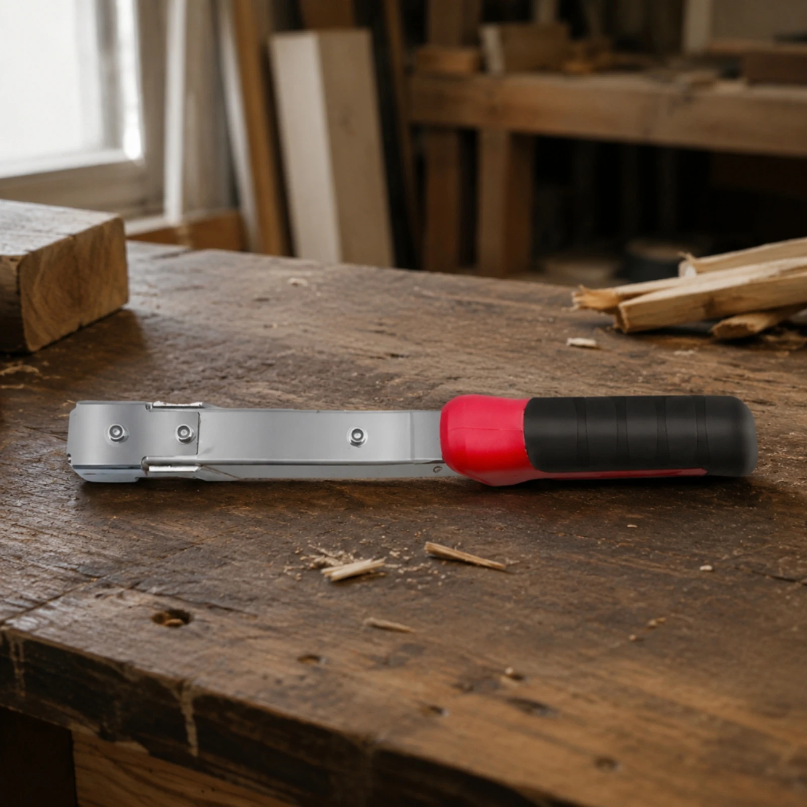 U-Staple Hammer Tacker Ergonomic Manual Hammer Stapler with Automatic Staple Feed Sturdy Heavy Duty for Woodworkers, Woodworking