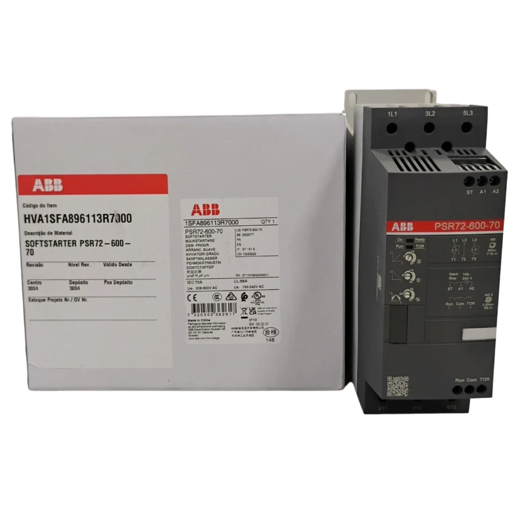 

PSR72-600-70 10093222 1SFA896113R7000 Softstarter - 72 A - 208 ... 600 V AC