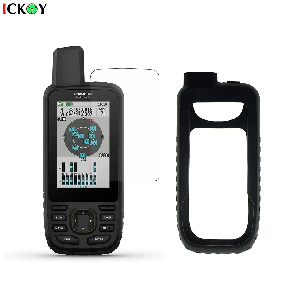 Silicon Protect Case + Screen Protector Shield Film for Hiking Handheld GPS Garmin GPSMap 66SR 66S 66ST 67 67ST 67S Accessories