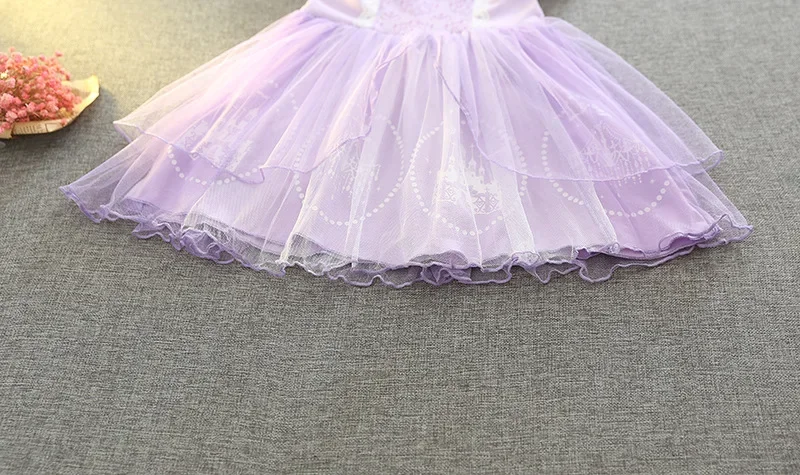 Neues Sommer-Mädchenkleid mit Kurzen Puffärmeln, Kinder-Geburtstagskleid, Halloween-Aufführungskostüm, Tüll-Partykleid H3307 – Detail 15