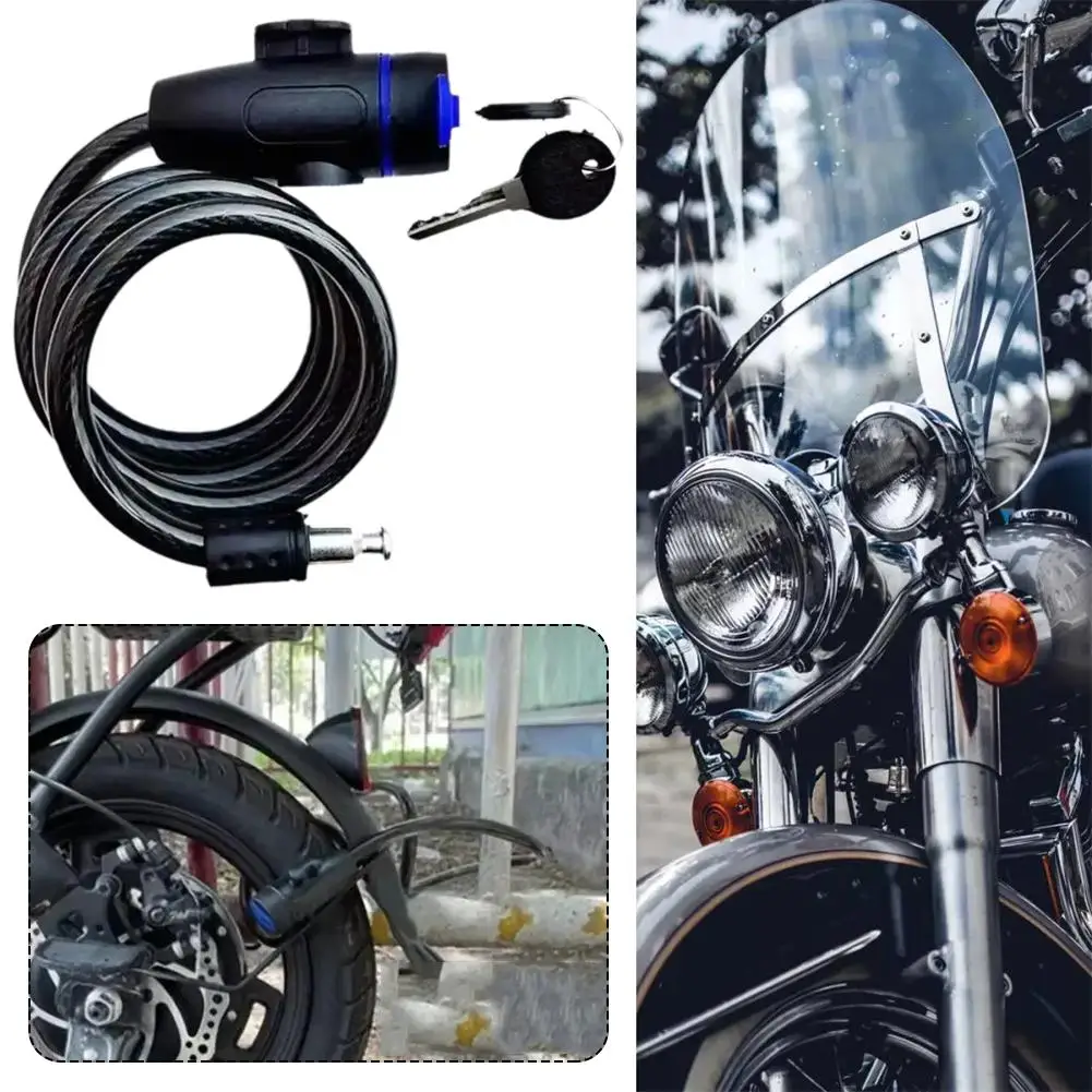 

Цепь для блокировки ключей для велосипеда, велосипедная тележка, безопасность, стальная проволока, инструмент для шкафчика для кабеля для электрического велосипеда, мотоциклов, велосипедные аксессуары