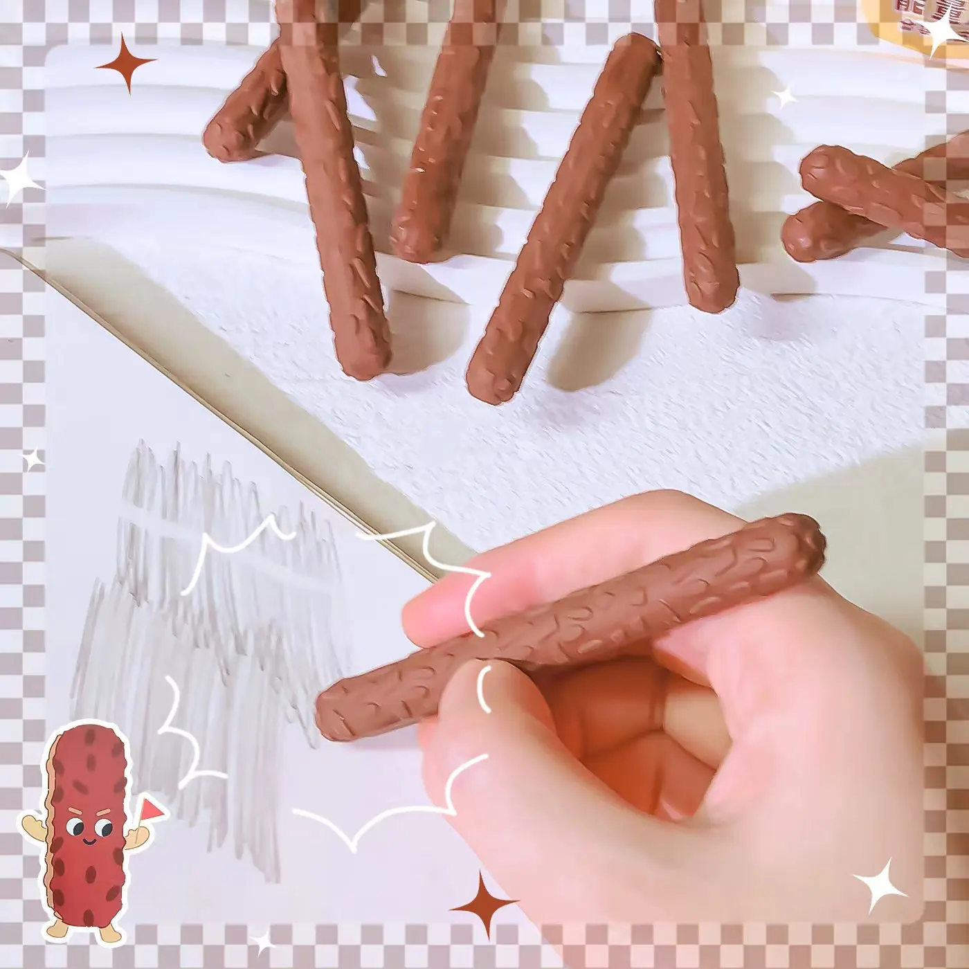 Cute Rubber chocolate erasers Aesthetic stationery items School teacher gift Office accessories stationery items Kawaii erasers