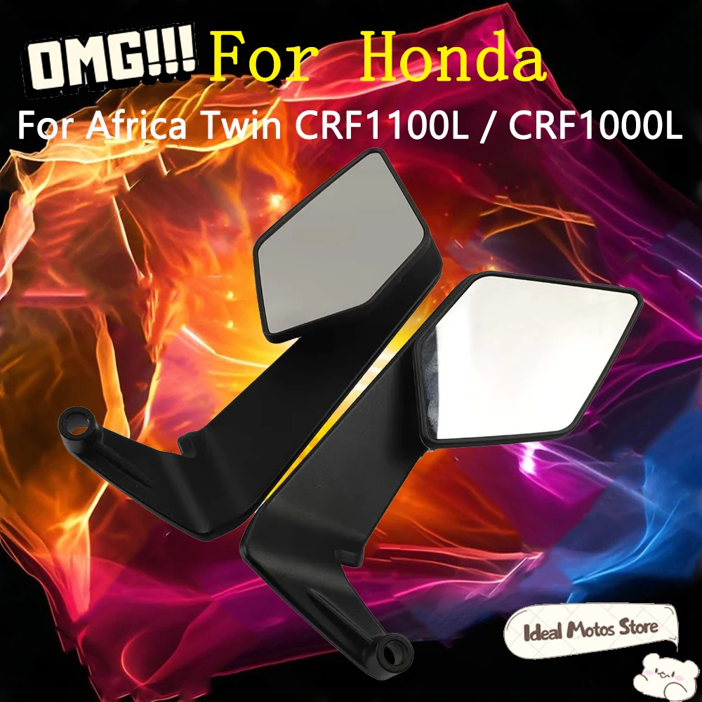 

For Honda Africa Twin CRF1000L CRF1100L 1100 Rearview Wing Mirrors Stealth Winglets Adjustable Universal Motorcycle Accessories
