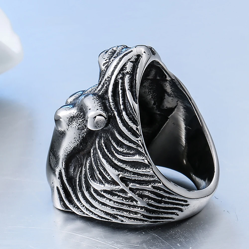 Fashion Cool Sexy Goddess Metal Finger Rings For Men Women Stainless Steel Gothic Punk Retro Renaissance Sculpture Jewelry Gifts