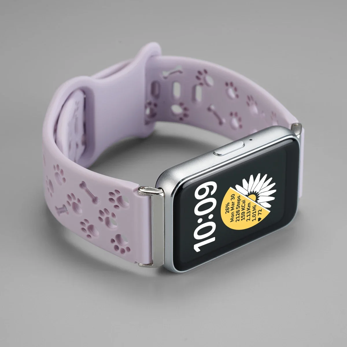 Ausgehöhltes Hundepfoten-Silikonarmband für Samsung Galaxy Fit 3 Verstellbares Sport-Armband für Galaxy Fit 3 Damen-Armband – Detail 13