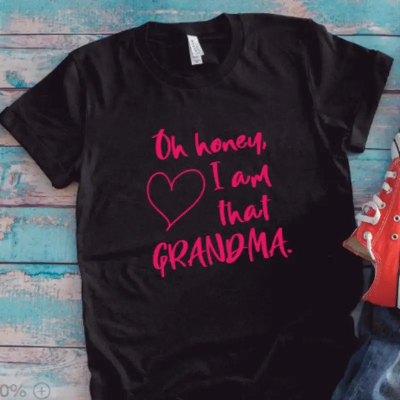 

Черная футболка Oh Honey I Am That Grandma
