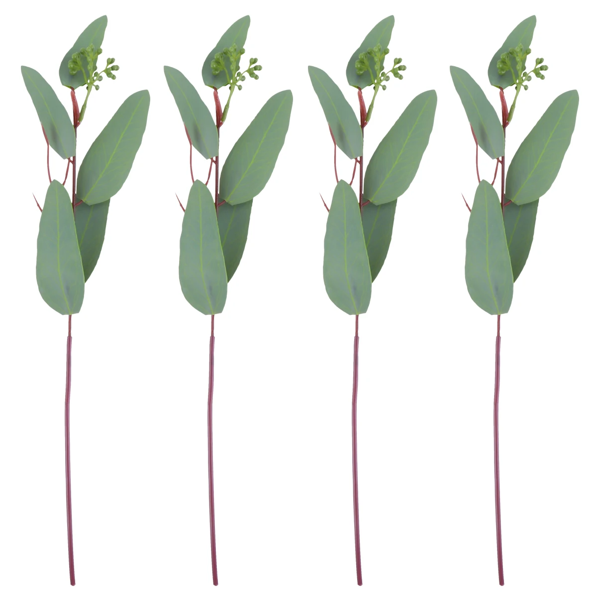 

Artificial Leaves Green Artificial Eucalyptus Leaf Plastic Waterproof Long Fake Branch For Home Kitchen Bedroom Decor