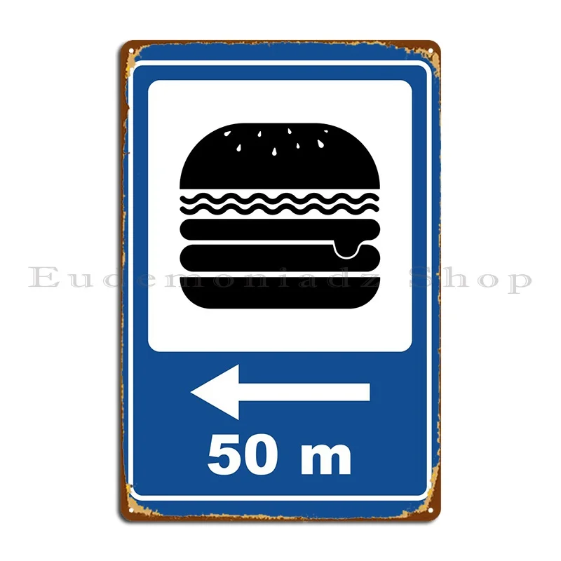 

Burger Metal Plaque Poster Customized Wall Plaque Party Party Designing Tin Sign Poster