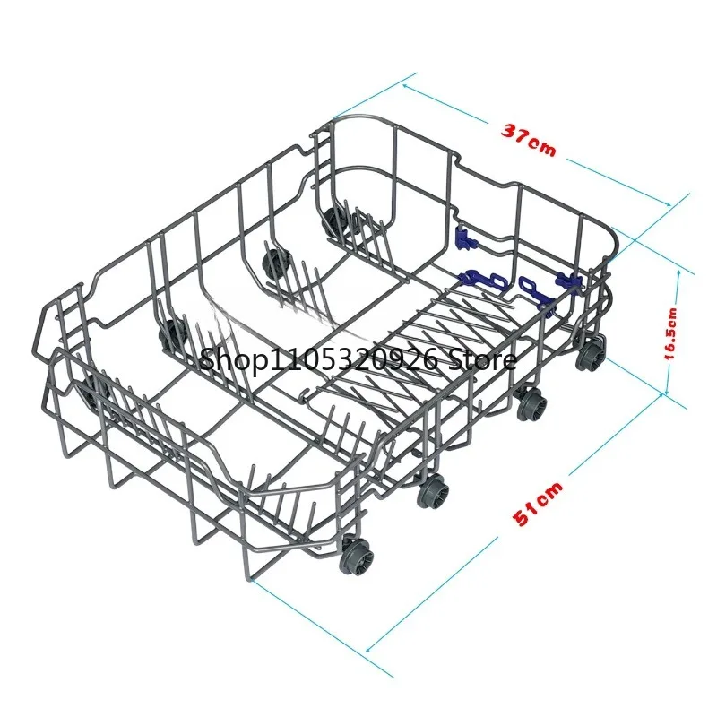 Dishwasher Lower Basket for WQP8-7602 10-Set Special Pull-Out Basket Accessories