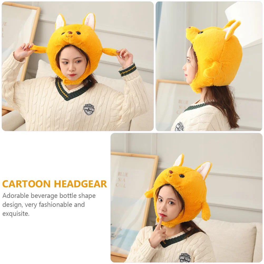 

1 pc Kangaroo Shaped Headgear Adorable Comfortable Party Headdress Festive Dress Up Accessory For Decoration (Yellow)