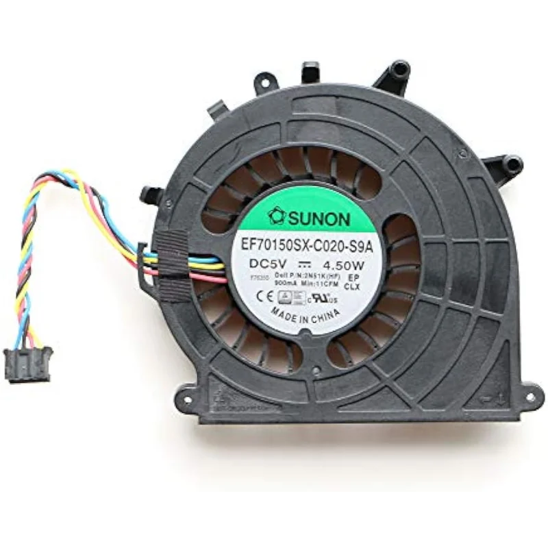 Ventilador de Refrigeração do Sistema Micro, CPU, Dell, Optiplex, 3020, 3020m, 9020m, 3040m, 3046, 3050, 3060, 5040m, 5060m, 7040m