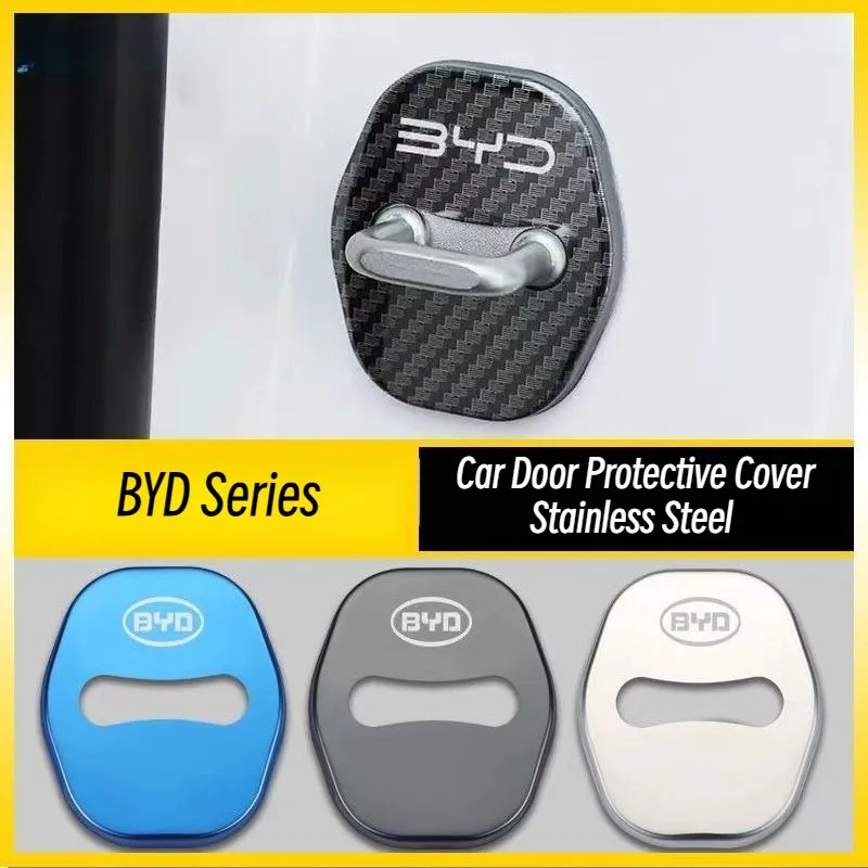 BYD 4 قطعة باب السيارة الغطاء الواقي الفولاذ المقاوم للصدأ ل BYD Atto 3 يوان زائد أغنية زائد ختم دولفين سيليون تانغ تشين هان النورس #1
