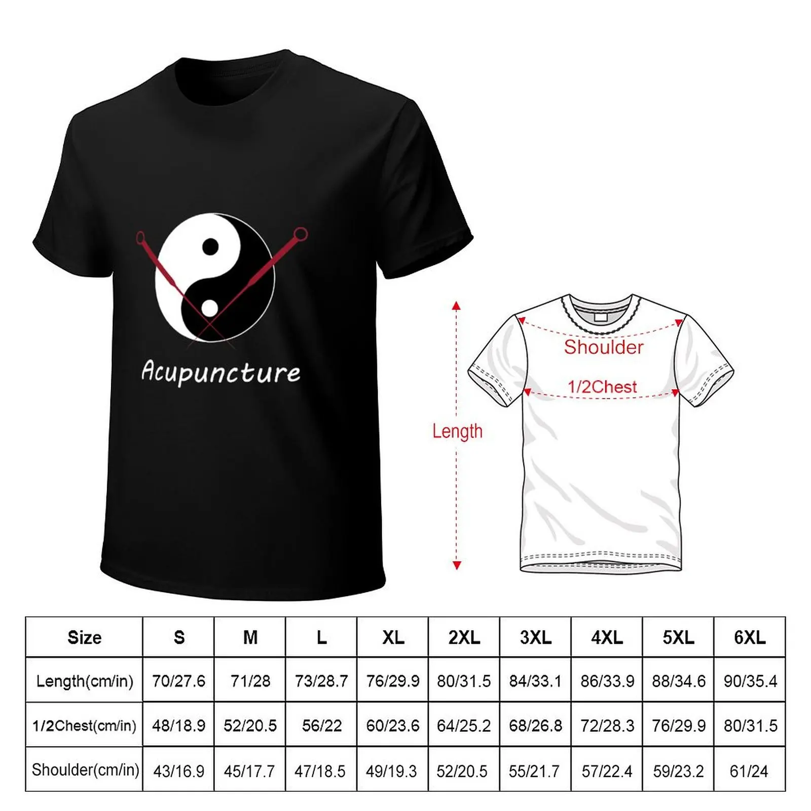Acupuncture Yin Yang. Perfect acupuncture gift for those that love acupuncture! T-Shirt Casual Breathable Short Sleeve Top