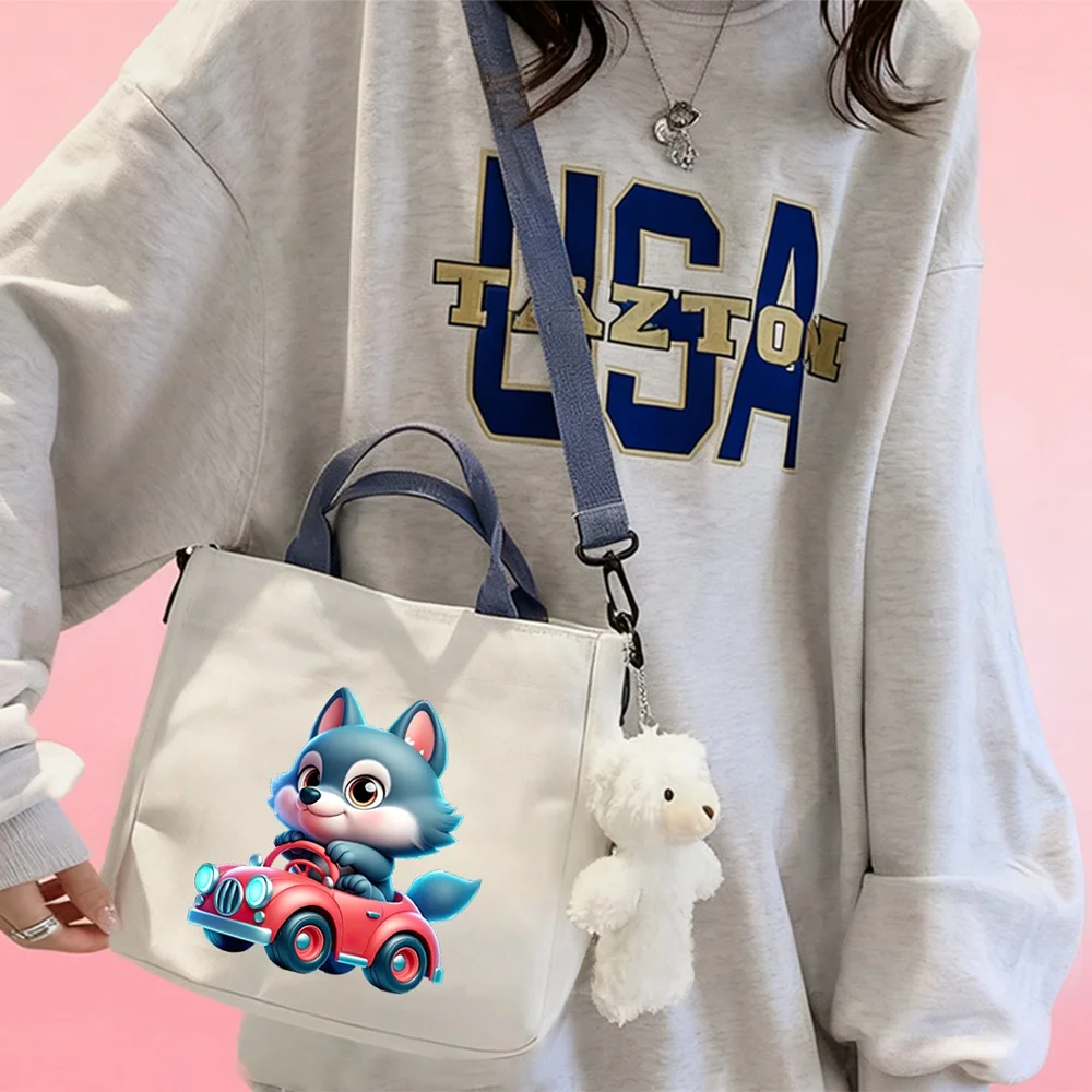 Handbags and Crossbody Bags featuring a Little Fox Pattern; Cosmetic Pouches for Travel and Organization