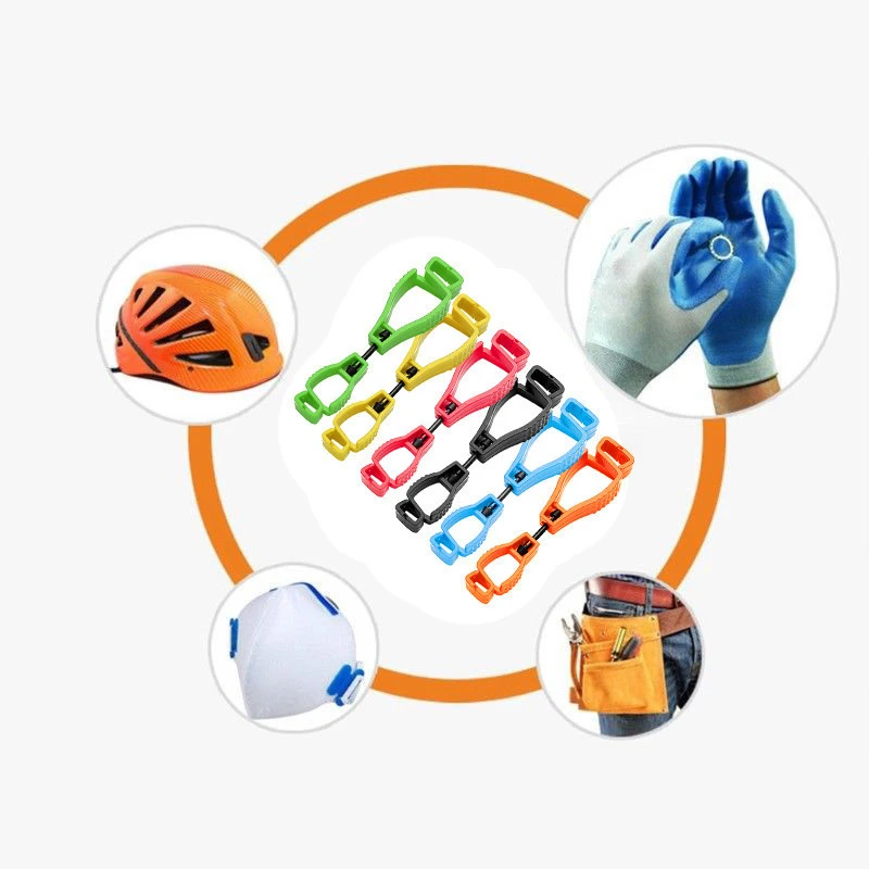Hot Sale 5Pcs Plastic Glove Clip Hanger Safety Glove Holder Working Gloves Clips Work Clamps