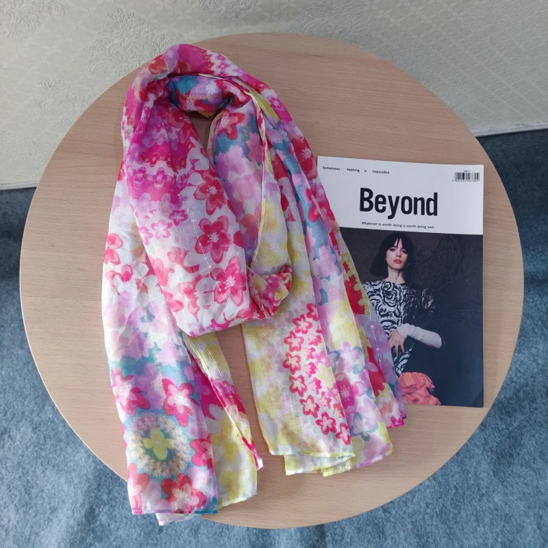 Foreign trade original single trend fashion colorful designer distinctive scarf shawl scarf