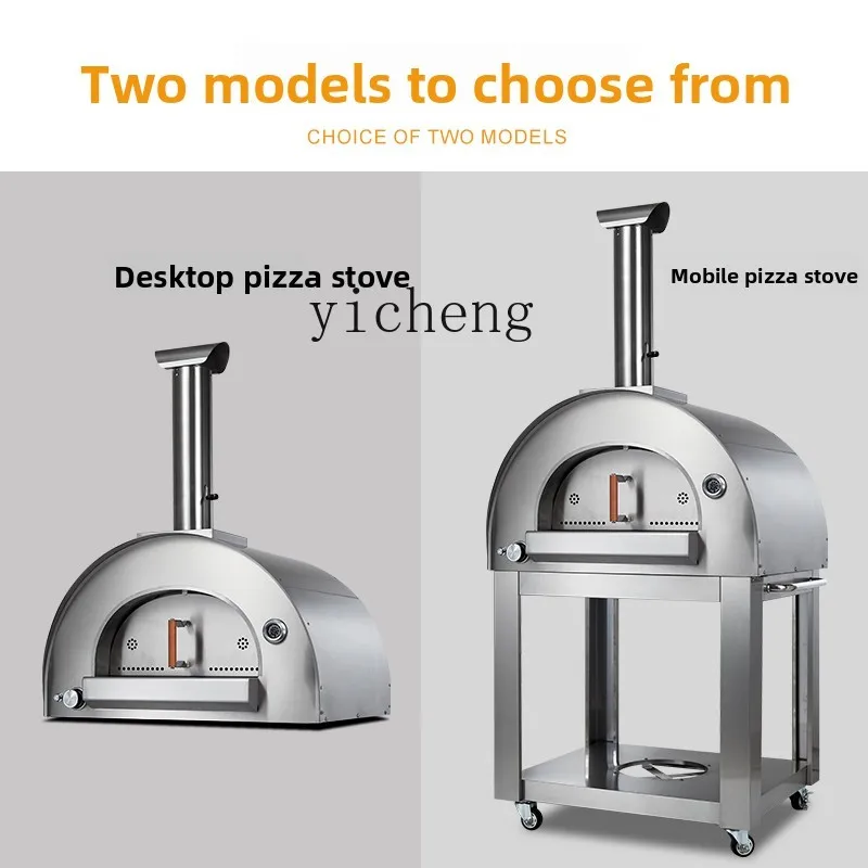 

TQH Outdoor Garden Stainless Steel Italian Pizza Oven Pizz Grill Charcoal Firewood Kiln Braise Grill