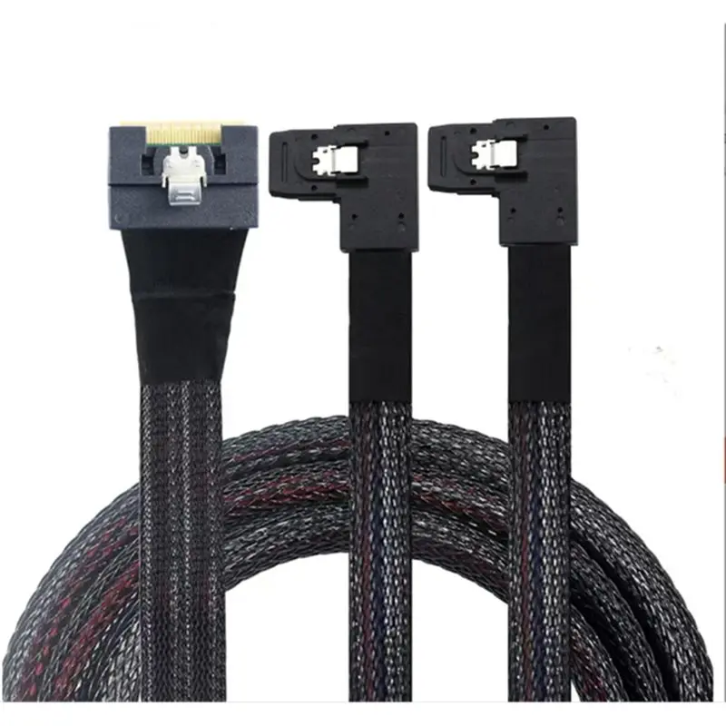 sff-8087-05m-pci-e-gen-4-slim-sas-8654-8i-to-2-x-sas-left-bend-internal-cable-length-for-servers