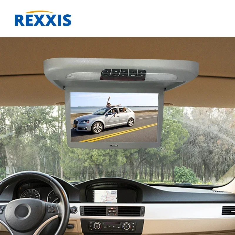 11.6/13.3 بوصة سيارة الوجه أسفل سقف جبل شاشات كريستال بلورية مع DVD USB SD وظيفة سقف السيارة جبل رصد الوجه أسفل الشاشة #3