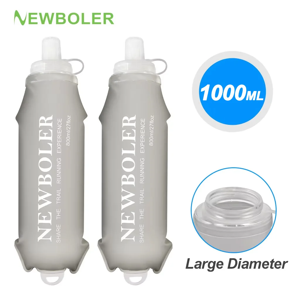800ML 1000ML TPU Outdoor Sport Bottle Folding Soft Flask Drink Water Bottle for Running Camping Hiking Bicycle Fitness Water Bag