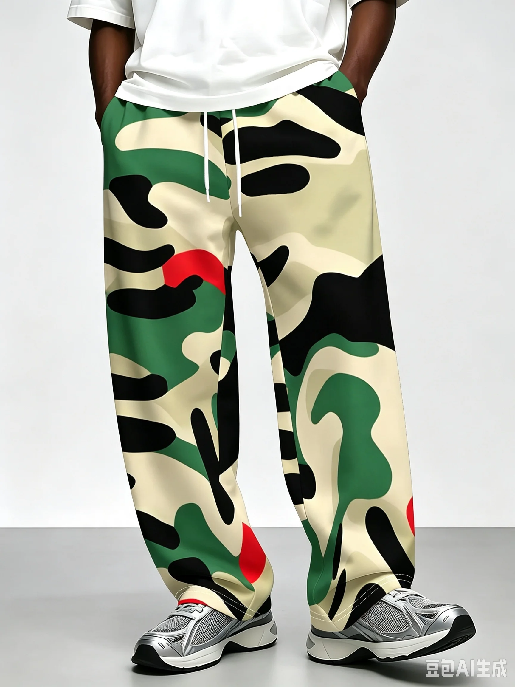 New Arrivals Abstract Tribal Geometric Print Straight Leg Pants Unisex Casual Trousers Retro Street Daily Holiday Lounge Wear