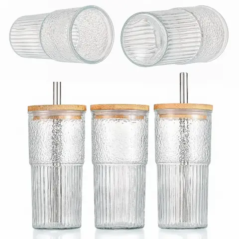 600 एमएल 20 औंस ग्लास कप ढक्कन और स्ट्रॉ के साथ पारदर्शी बबल टी कप जूस ग्लास बीयर कैन मिल्क मोका कप ब्रेकफास्ट मग ड्रिंकवेयर 10 best sales बोबा कप - №9