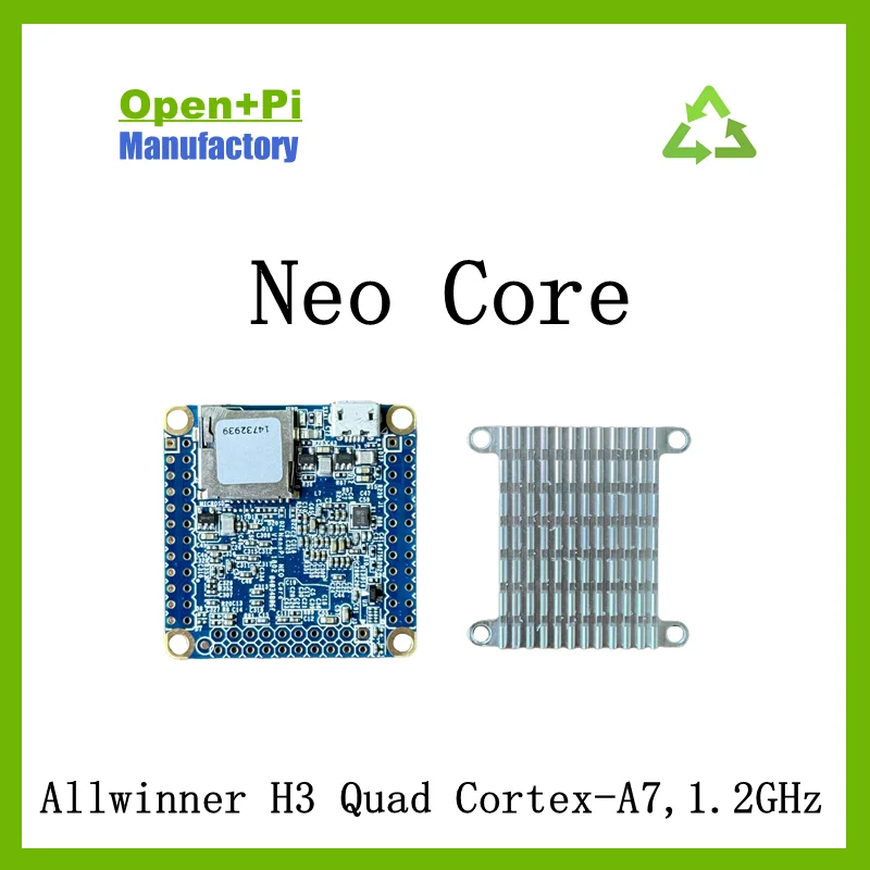 OpenPi Nano Neo Core LTS(512MB DDR RAM & 8GB eMMC)Allwinner H3 Quad Cortex-A7,1.2GHz,Welded,Ubuntu Linux Armbian DietPi Kali