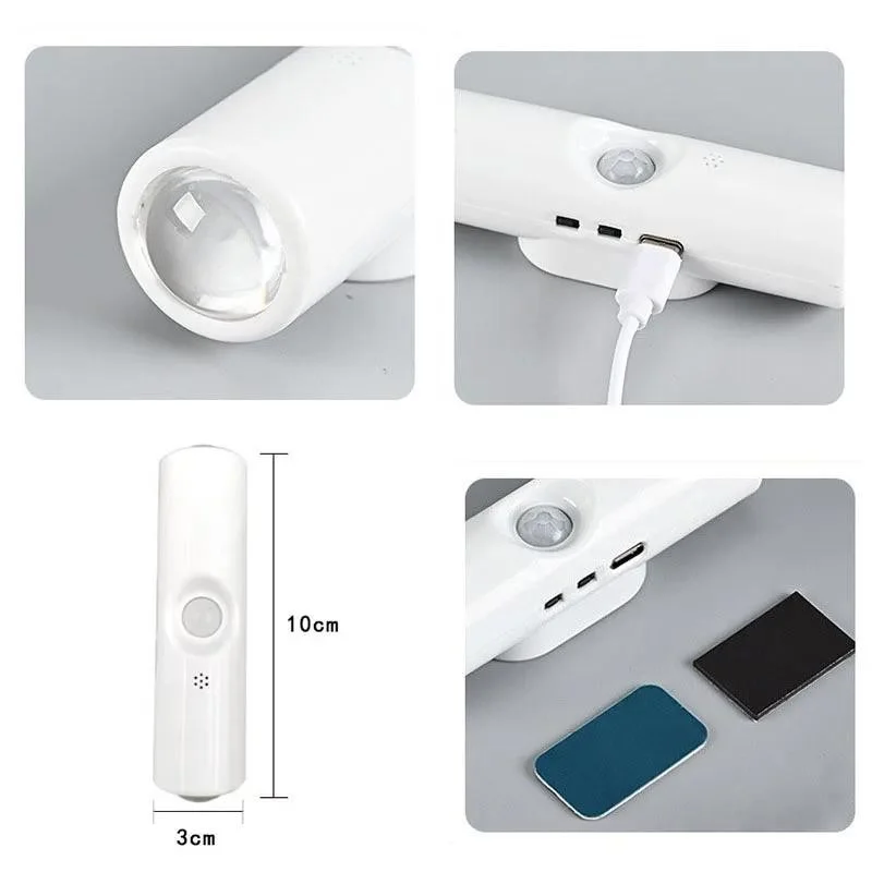 Smart RGB Gradient Night Light Magnetic Motion Sensor Rechargeable Wall Lamp for Bedroom Bathroom Closet Garden Home Decor image 6