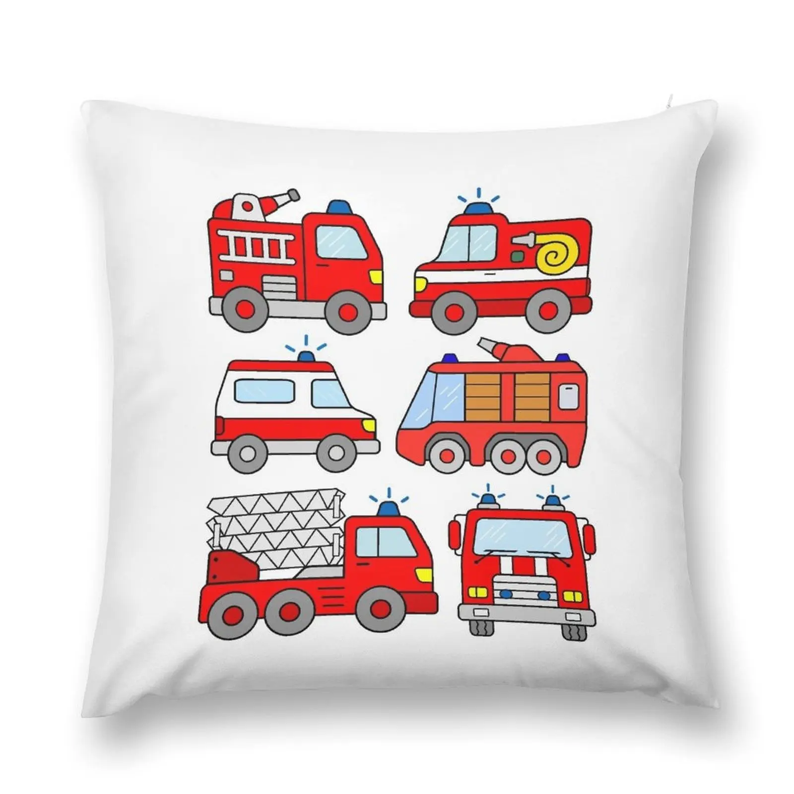 Firetruck Firefighter Vehicle Ambulance Throw Pillow Custom Cushion pillowcases for sofa cushions Pillow Case Christmas pillow